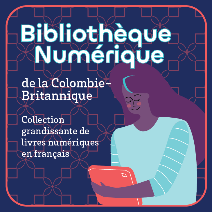 Bibliothèque numérique de Colombie-Britannique logo with woman reading