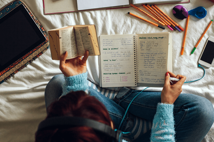 Person studying