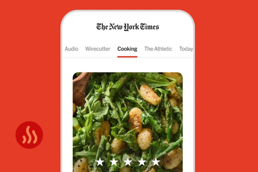 Phone screen showing New York Times application.
