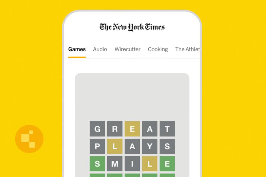 Phone screen showing New York Times games application