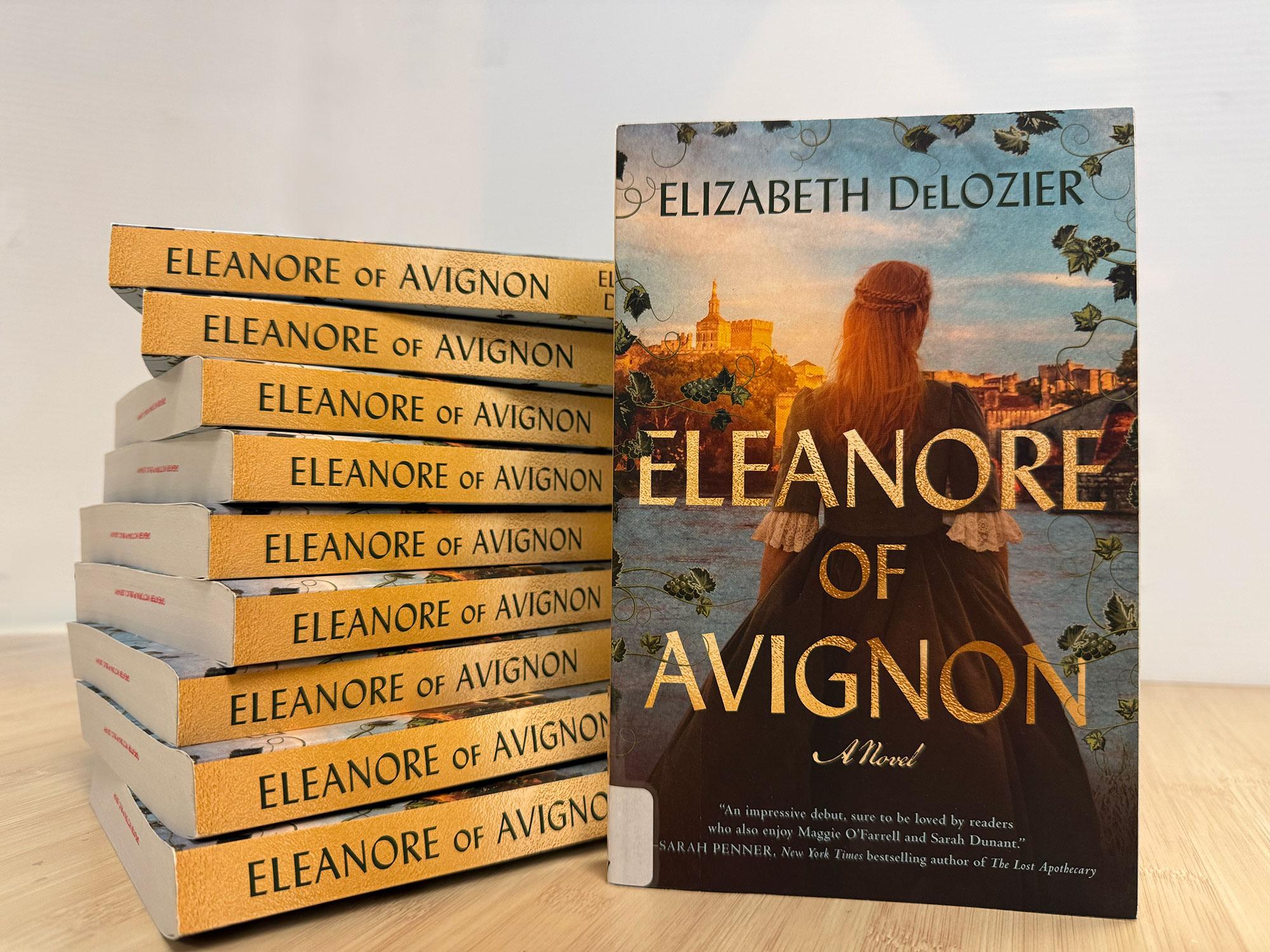 Image of book club set, book is elanore of avignon