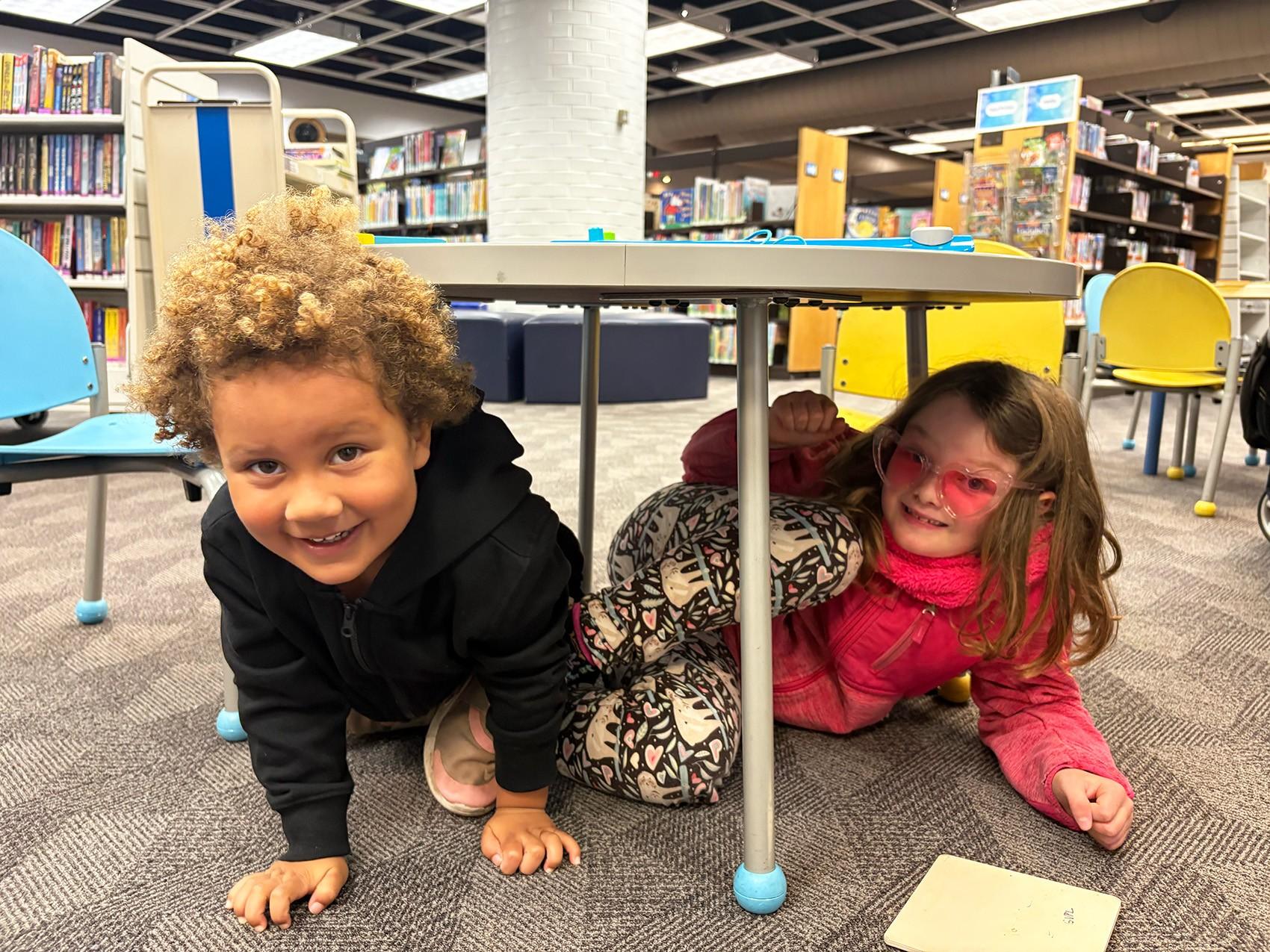 Children under table
